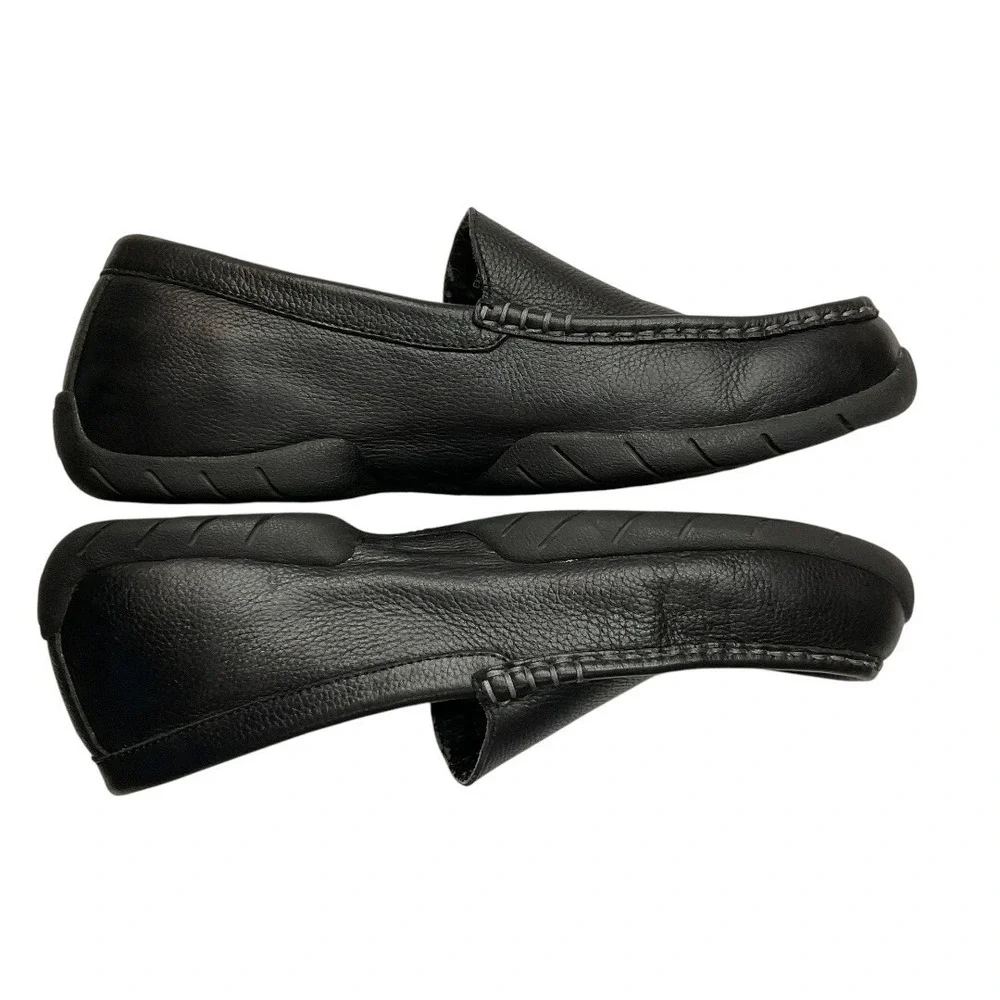 Chaps Men's Leather Loafers‎ Slip On Shoes Size Black  10.5 D Comfort
